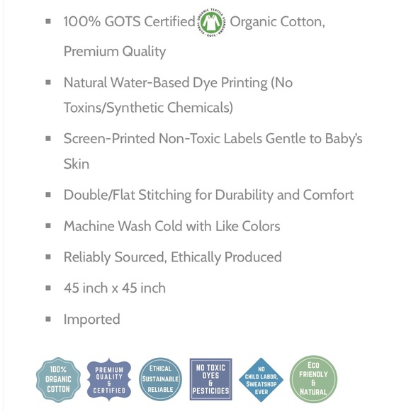 Beecotton Organics Graphic Pattern Swaddle Blanket - Picture 4 of 5